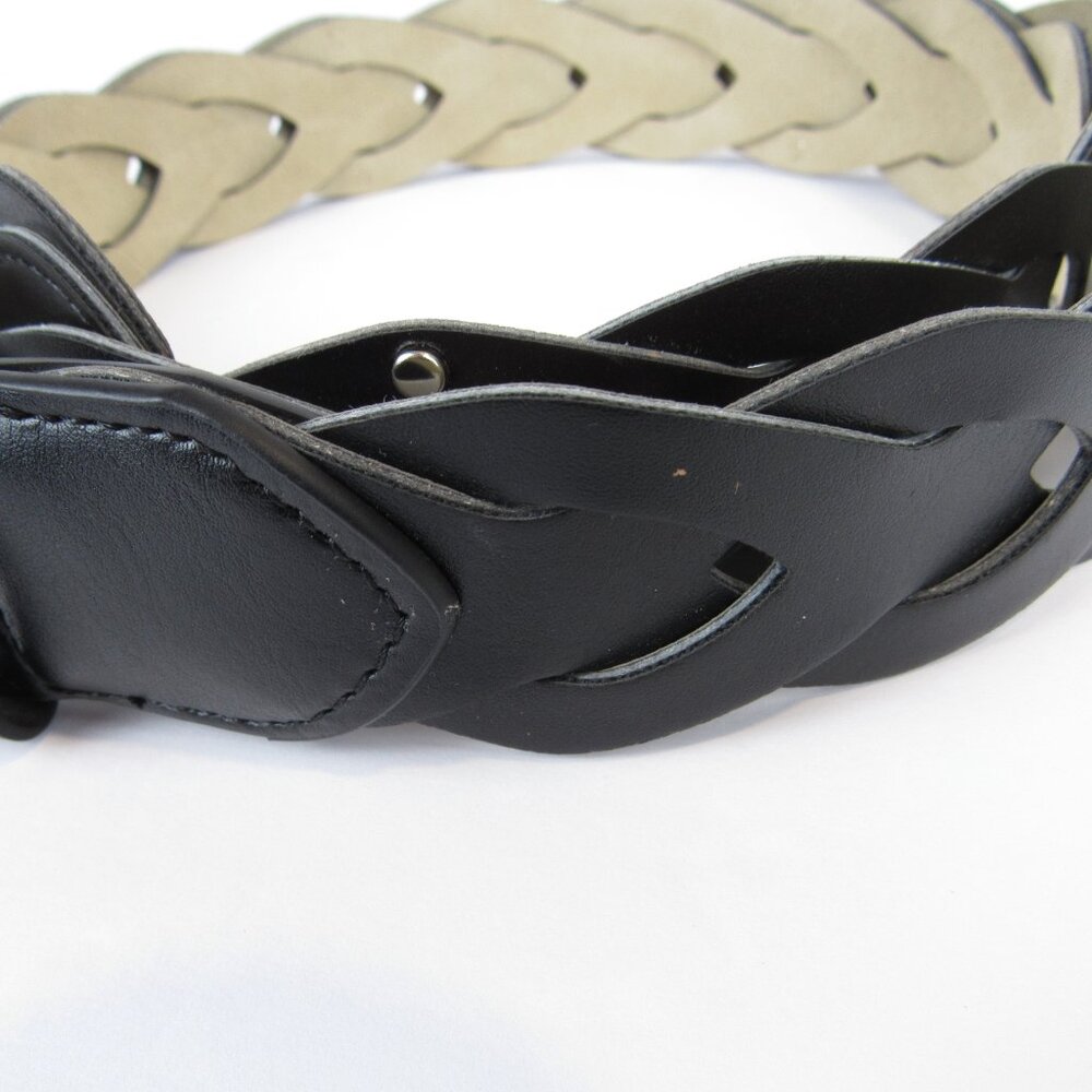 Time and Tru Women's Stud Link Braid Black Belt Women's Size XL - Picture 5 of 10